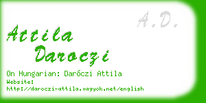 attila daroczi business card